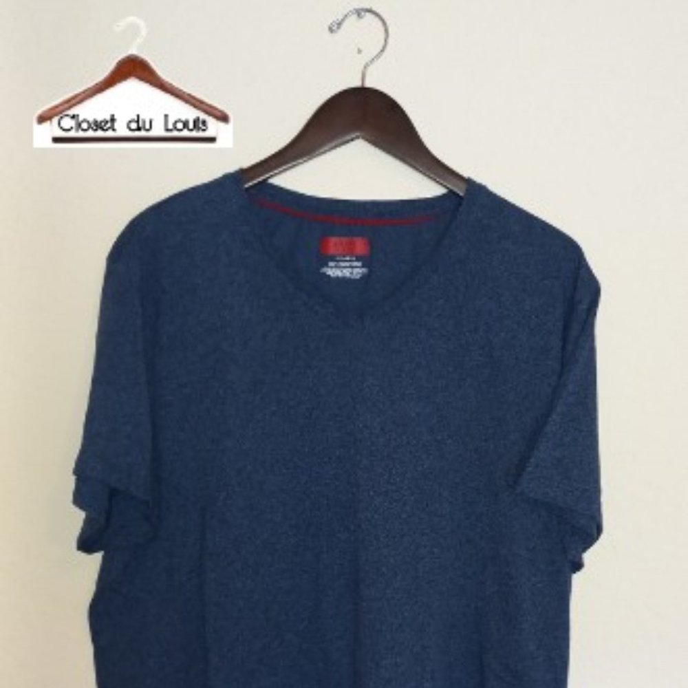 Men's Alfani Designer V-Neck Blue Shirt